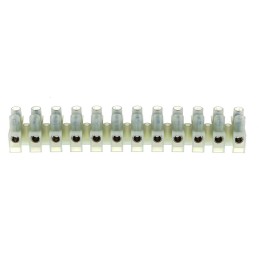 5 pcs - RS PRO Non-Fused Terminal Block, 12-Way, 41A, 6 mm² Wire, Screw Down Termination