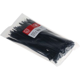 1 Bag of 100 - RS PRO Cable Tie, 203mm x 4.6 mm, Black Nylon, Pk-100