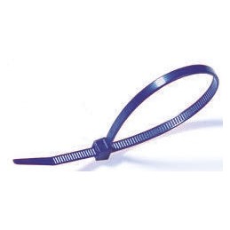 1 Bag of 100 - HellermannTyton Cable Tie, Inside Serrated, 210mm x 4.7 mm, Blue Polyamide 6.6 (PA66), Pk-100