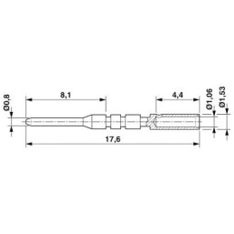 5 pcs - Phoenix Contact Male Crimp Circular Connector Contact, Contact Size 0.8mm, Wire Size 0.34 - 0.5 mm²