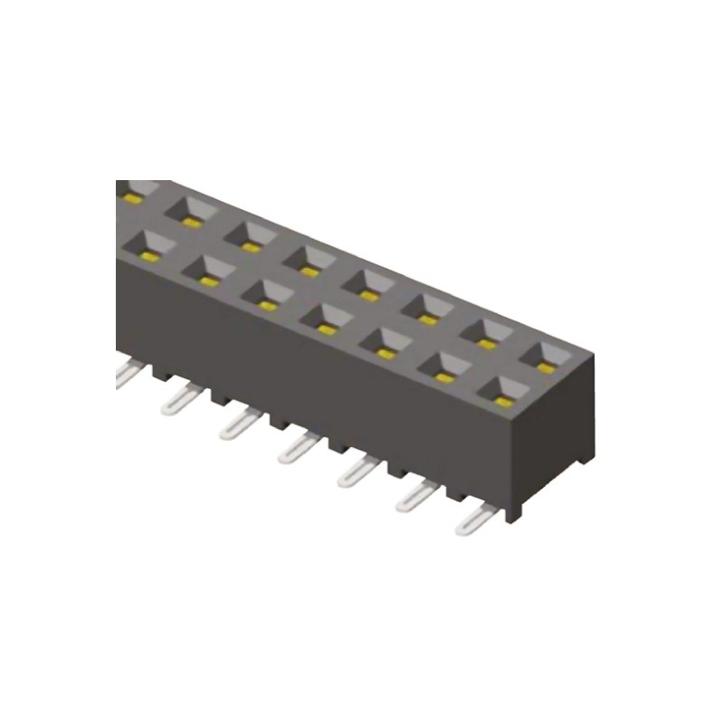 1 pcs - Samtec SMM Series Straight Surface Mount PCB Socket, 20-Contact, 2-Row, 2mm Pitch, Solder Termination