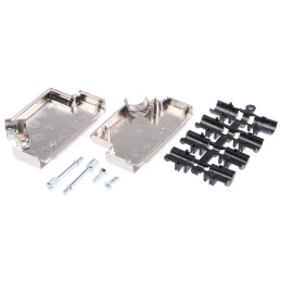 1 pcs - MH Connectors MHD45ZK Series Zinc Angled D Sub Backshell, 37 Way, Strain Relief