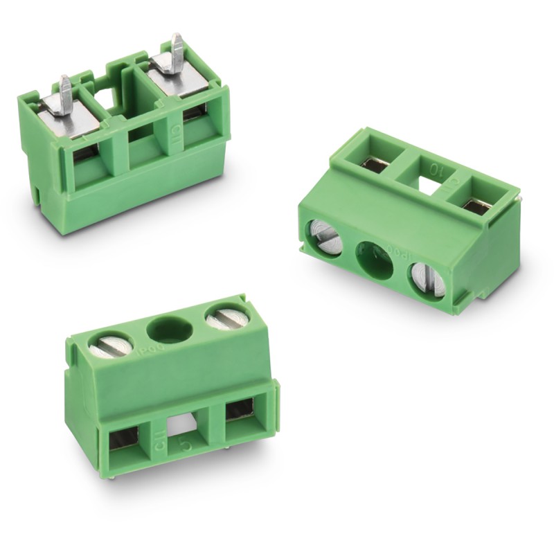 5 pcs - Wurth Elektronik 2136 Series PCB Terminal Block, 2-Contact, 10.16mm Pitch, Through Hole Mount, 1-Row, Solder Terminatio