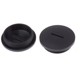 1 Pack of 50 - RS PRO Blanking Plug, M40, 39.9mm Hole Diameter, Nylon 66, 45.8mm Diameter, Threaded