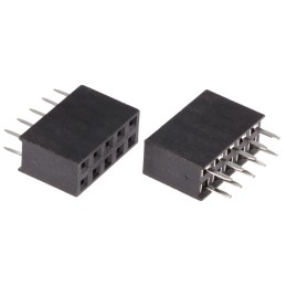 5 pcs - HARWIN Straight Through Hole Mount PCB Socket, 10-Contact, 2-Row, 2.54mm Pitch, Solder Termination