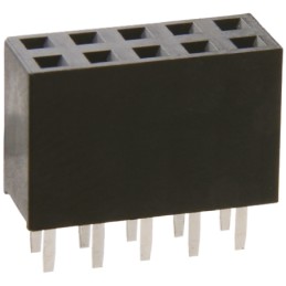 5 pcs - HARWIN Straight Through Hole Mount PCB Socket, 10-Contact, 2-Row, 2.54mm Pitch, Solder Termination