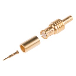 1 pcs - Radiall, Plug Cable Mount MCX Connector, 50Ω, Crimp Termination, Straight Body