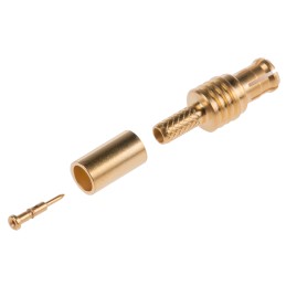 1 pcs - Radiall, Plug Cable Mount MCX Connector, 50Ω, Crimp Termination, Straight Body