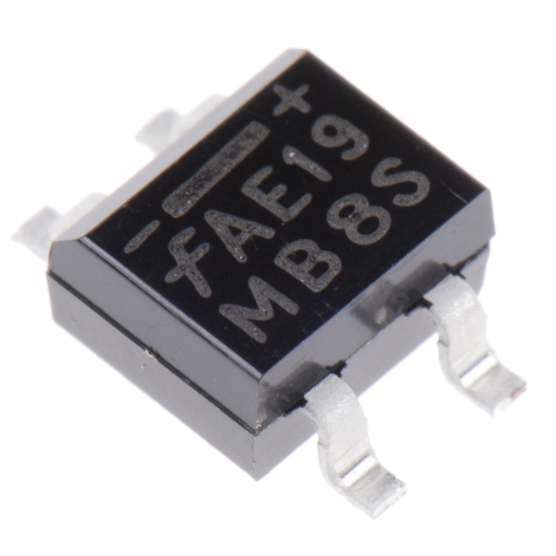 250 pcs - MB8S onsemi Bridge Rectifier, 500mA, 800V, 4-Pin