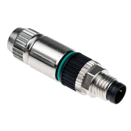 1 pcs - HARTING, HARAX 3 Pole M8, Standard Din Plug, Screw On, Male, Panel Mount