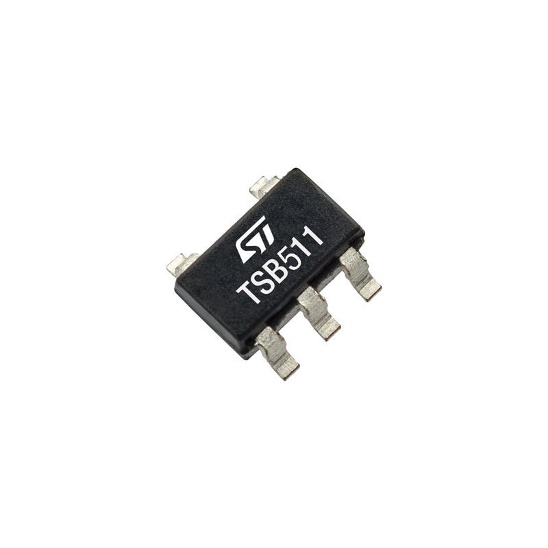 20 pcs - TSB511ILT TSB511ILT STMicroelectronics, Low Noise, Op Amps, RRIO, 6MHz, 2.7 - 36 V, 5-Pin SOT23-5
