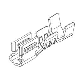100 pcs - Molex 46626 Series Female Crimp Terminal, Crimp or Compression Termination, 26AWG Min, 28AWG Max