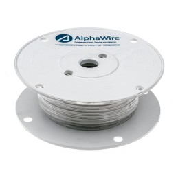 1 Reel of 30 M - Alpha Wire Premium Series White 2.1 mm² Hook Up Wire, 14 AWG, 41/0.25 mm, 30m, Silicone Rubber Insulation