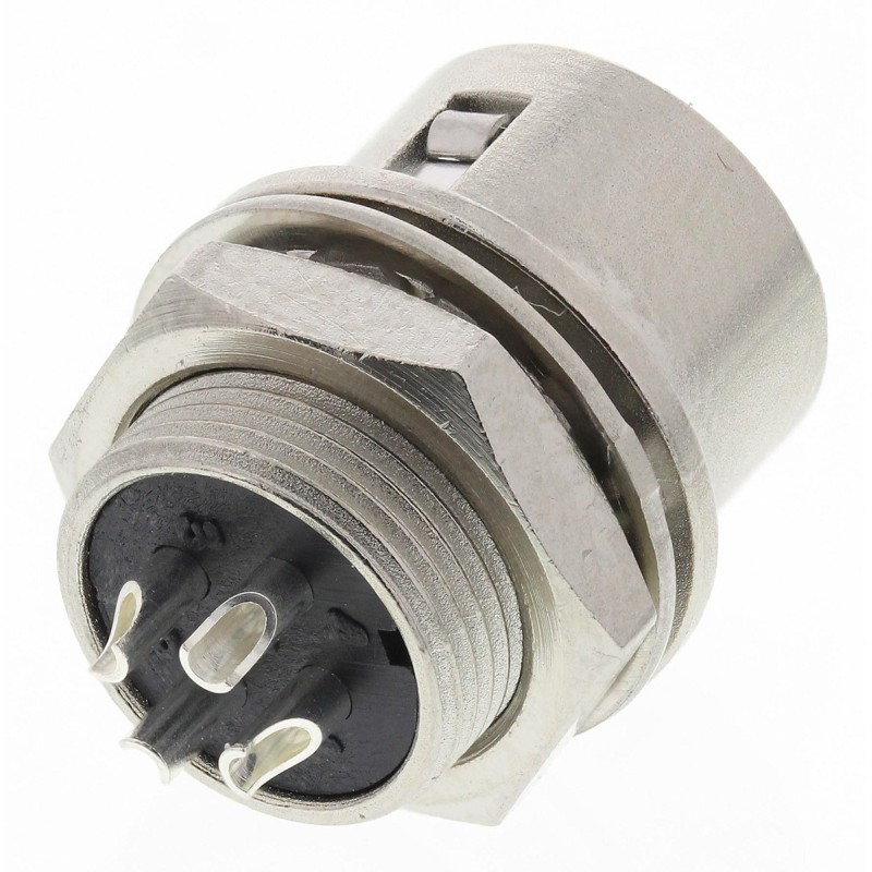 1 pcs - Hirose Circular Connector, 4 Contacts, Panel Mount, Miniature Connector, Plug, Male, HR10 Series