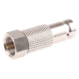 1 pcs - RS PRO Straight 75Ω RF Adapter BNC Socket to Type F Plug 3GHz