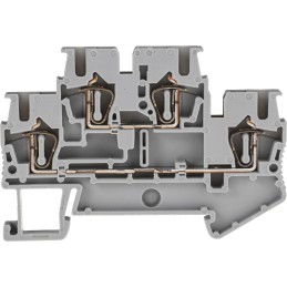 5 pcs - Phoenix Contact STTB 2.5 Series Grey Double Level Terminal Block, 0.08 - 4mm², Double-Level, Spring Clamp