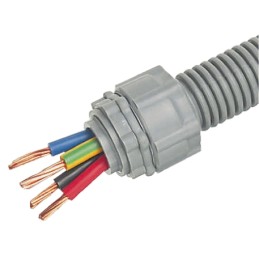 1 Reel of 5 M - RS PRO Flexible Conduit, 20mm Nominal Diameter, Plastic, Grey