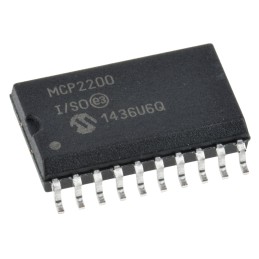 10 pcs - MCP2200-I/SO Microchip MCP2200-I/SO, USB Controller, 12Mbps, USB 2.0, 5.5 V, 20-Pin SOIC W