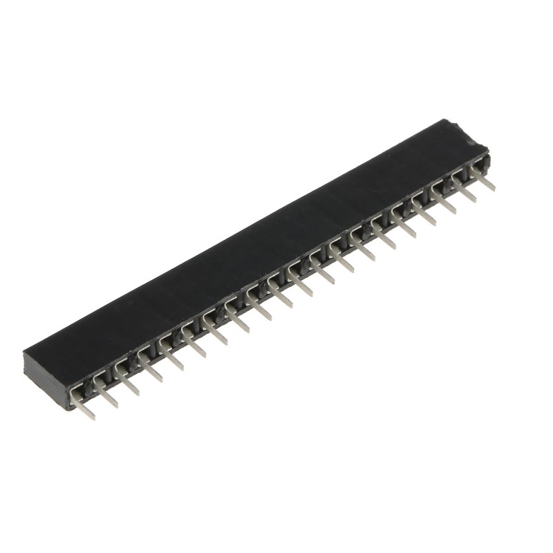 5 pcs - Winslow Straight Through Hole Mount PCB Socket Strip, 20-Contact, 1-Row, 2.54mm Pitch, Solder Termination
