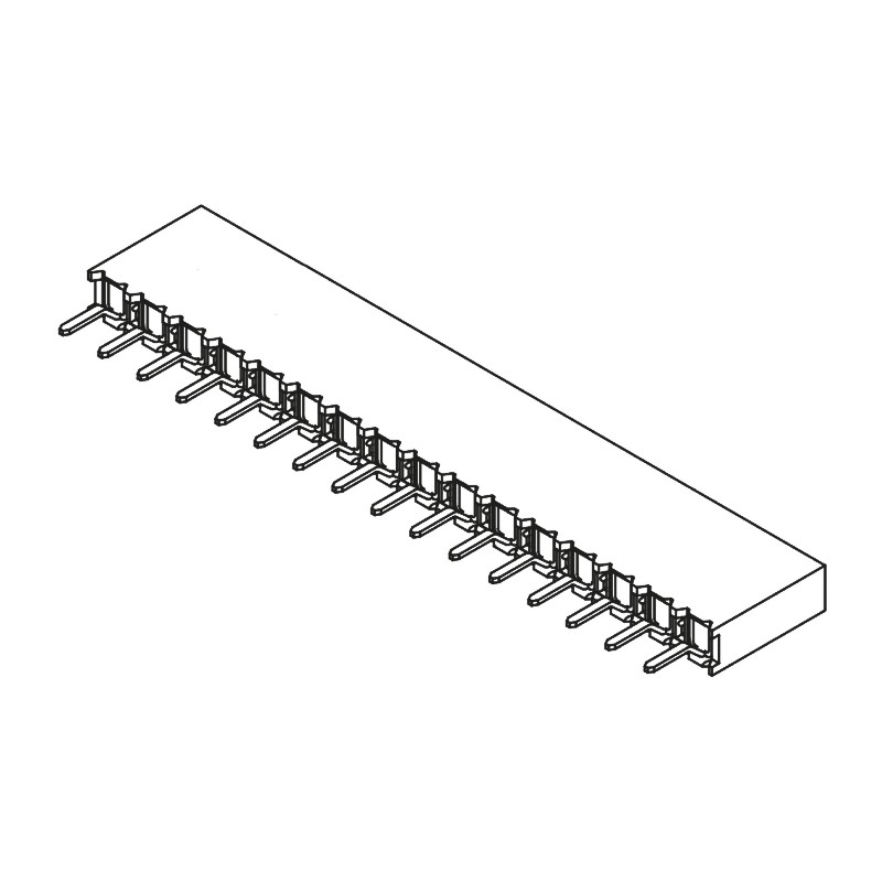 1 pcs - Samtec BCS Series Straight Through Hole Mount PCB Socket, 16-Contact, 1-Row, 2.54mm Pitch, Solder Termination