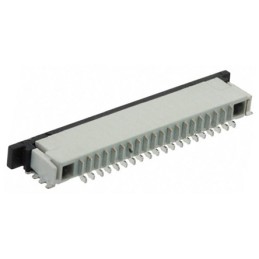 200 pcs - TE Connectivity, FPC 1mm Pitch 24 Way Right Angle Female FPC Connector, ZIF Bottom Contact