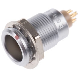 1 pcs - Lemo Circular Connector, 7 Contacts, Panel Mount, Socket, Female, IP50, 0B Series