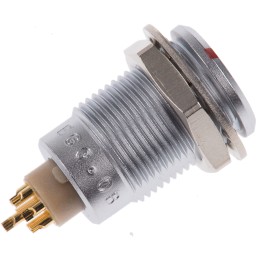 1 pcs - Lemo Circular Connector, 7 Contacts, Panel Mount, Socket, Female, IP50, 0B Series
