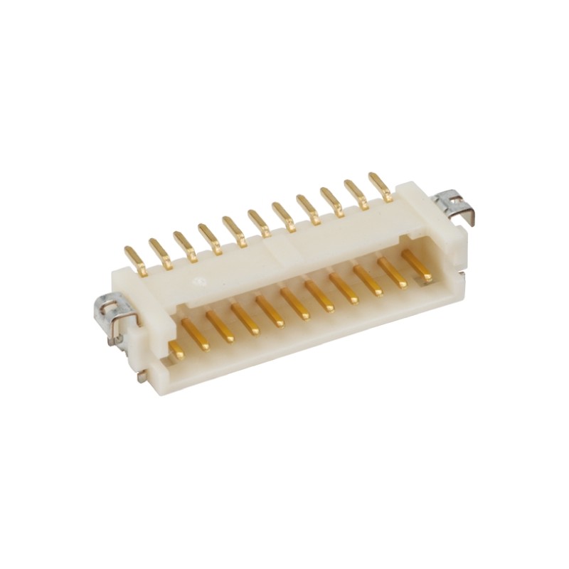 5 pcs - Hirose DF13 Series Right Angle Surface Mount PCB Header, 12 Contact(s), 1.25mm Pitch, 1 Row(s), Shrouded