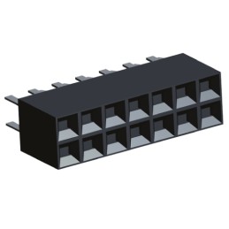 1 pcs - TE Connectivity AMPMODU MOD IV Series Straight Through Hole Mount PCB Socket, 14-Contact, 2-Row, 2.54mm Pitch, Solder