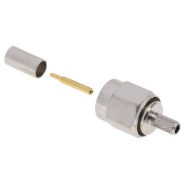 1 pcs - Telegartner, Plug Cable Mount SMA Connector, 50Ω, Crimp Termination, Straight Body