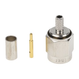 1 pcs - Telegartner, Plug Cable Mount SMA Connector, 50Ω, Crimp Termination, Straight Body