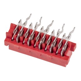 5 pcs - TE Connectivity Micro-MaTch Series Right Angle Through Hole Mount PCB Socket, 10-Contact, 2-Row, 2.54mm Pitch, Solder