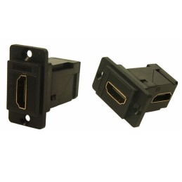 1 pcs - RS PRO 35 x 19 x 35.5 mm 19 Way Female Right Angle Feedthrough HDMI Connector