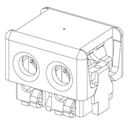 1 pcs - TE Connectivity 2-Way IDC Connector Socket for Surface Mount, 1-Row