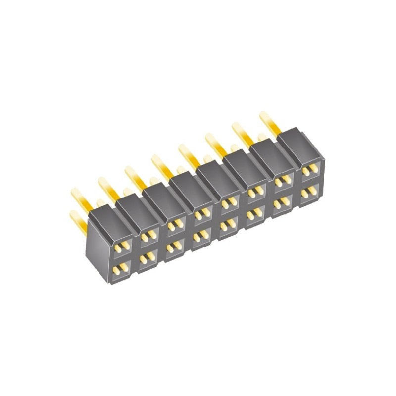 1 pcs - Samtec SLW Series Straight Through Hole Mount PCB Socket, 16-Contact, 2-Row, 2.54mm Pitch, Solder Termination