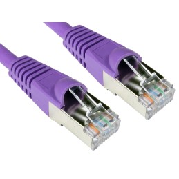 1 pcs - RS PRO Cat6a Straight Male RJ45 to Straight Male RJ45 Ethernet Cable, S/FTP, Purple LSZH Sheath, 1.5m, Low Smoke Zero