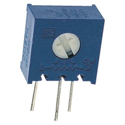 10 pcs - 3386X-1-254LF 250kΩ, Through Hole Trimmer Potentiometer 0.5W Side Adjust Bourns, 3386