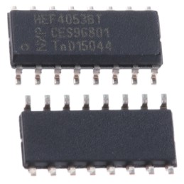 50 pcs - HEF4053BT,652 Nexperia HEF4053BT,652 Multiplexer/Demultiplexer Triple 2:1 5 V, 9 V, 12 V, 15 V, 16-Pin SOIC