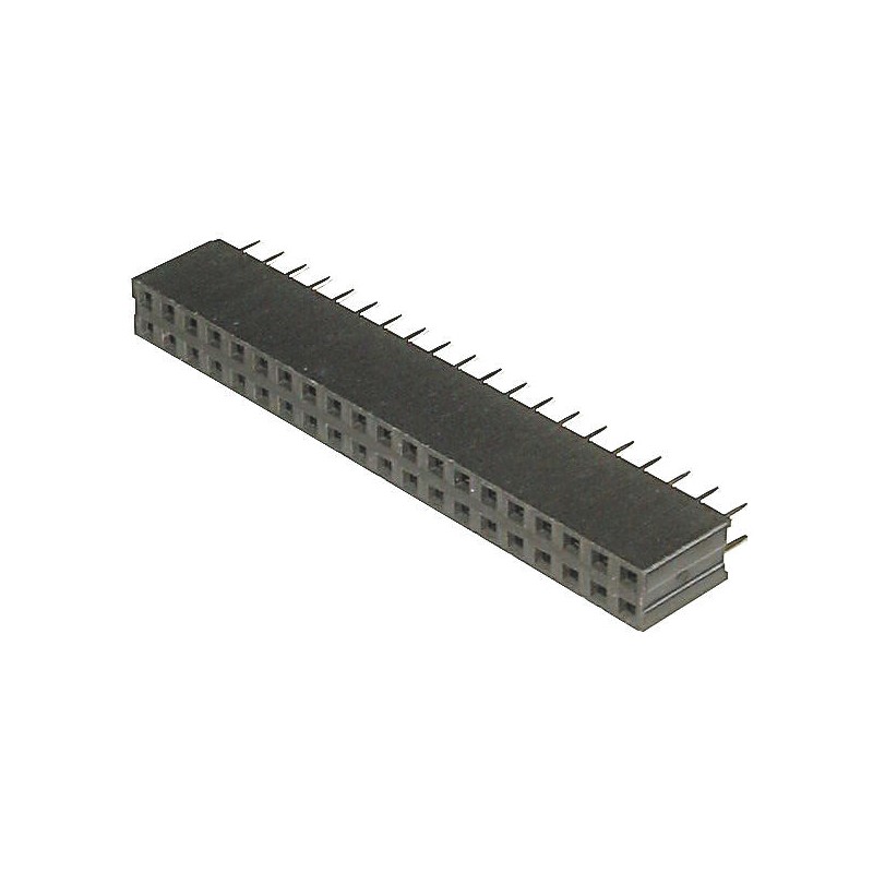 5 pcs - ASSMANN WSW Straight Through Hole Mount PCB Socket, 20-Contact, 2-Row, 2.54mm Pitch, Solder Termination