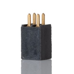 1 pcs - Samtec SSQ Series Straight Through Hole Mount PCB Socket, 4-Contact, 2-Row, 2.54mm Pitch, Solder Termination