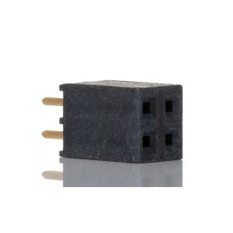 1 pcs - Samtec SSQ Series Straight Through Hole Mount PCB Socket, 4-Contact, 2-Row, 2.54mm Pitch, Solder Termination