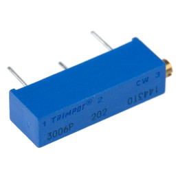 10 pcs - 3006P-1-202LF 2kΩ, Through Hole Trimmer Potentiometer 0.75W Side Adjust Bourns, 3006