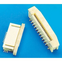 100 pcs - Molex, Easy-On, 52435 0.5mm Pitch 28 Way Right Angle FPC Connector, ZIF Top Contact