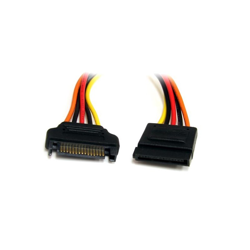 1 pcs - StarTech.com Male SATA Power to Female SATA Power Cable, 12in