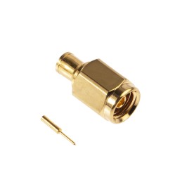 1 pcs - RS PRO, Plug Cable Mount MCX Connector, 50Ω, Solder Termination, Straight Body