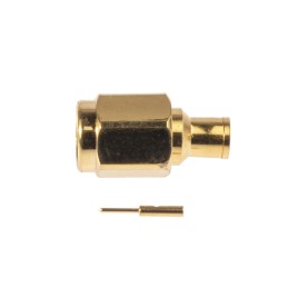 1 pcs - RS PRO, Plug Cable Mount MCX Connector, 50Ω, Solder Termination, Straight Body