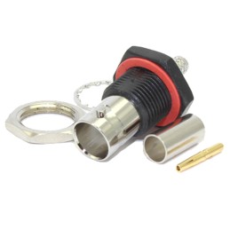 1 pcs - COAX Connectors, jack Panel Mount BNC Connector, 75Ω, Crimp Termination, Straight Body