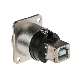 1 pcs - RS PRO Straight, Panel Mount, Socket Type A to B 2.0 USB Connector
