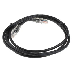 1 pcs - RS PRO Cat5e Male RJ45 to Male RJ45 Ethernet Cable, U/UTP, Black PVC Sheath, 2m