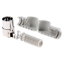 1 pcs - RS PRO 8 Pole Right Angle Din Plug, DIN 45326, 4A, 34 V ac/dc IP30, Male, Cable Mount